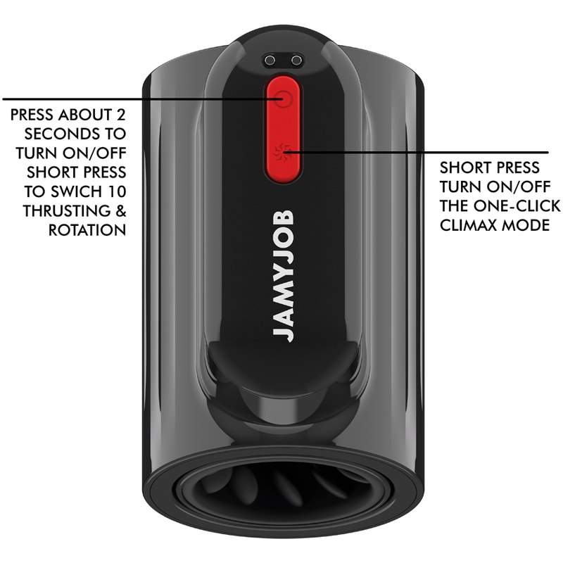 JAMYJOB - VORTEX THRUSTING E 360 ROTATE TECH TURBO MODE MASTURBATOR - Imagem 4