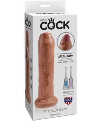 Alternative view of KING COCK - PÊNIS REALÍSTICO SEM CORTES 17.8 CM CARAMELO
