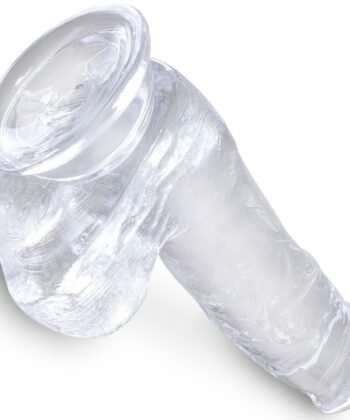 Alternative view of KING COCK - CLEAR PÊNIS REALÍSTICO COM BOLAS 13.5 CM TRANSPARENTE