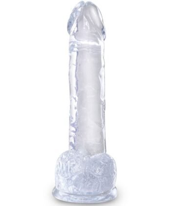 Alternative view of KING COCK - CLEAR PÊNIS REALÍSTICO COM BOLAS 15.2 CM TRANSPARENTE