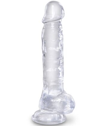 KING COCK - CLEAR PÊNIS REALÍSTICO COM BOLAS 16.5 CM TRANSPARENTE