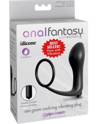 ANAL FANTASY ELITE COLLECTION - PLUG VIBRADOR DE ANAL COCKRING ASS-GASM