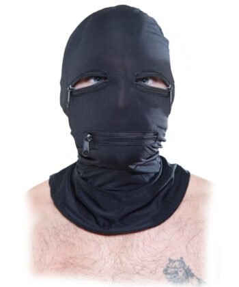 FETISH FANTASY SERIES - CAPUZ COM ZÍPERS PRETO
