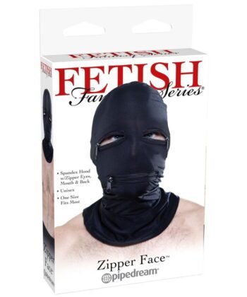Alternative view of FETISH FANTASY SERIES - CAPUZ COM ZÍPERS PRETO