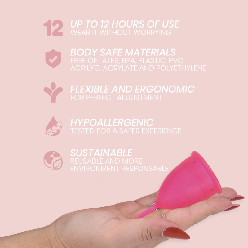 INTIMICHIC - COPO MENSTRUAL GRAU MÉDICO SILICONE - TAMANHO S - Image 3