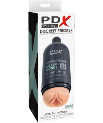 PDX PLUS - STROKER MASTURBATOR DESIGN DISCRETO DO GARRAFA DE SHAMPOO MILK ME HONEY - Image 5