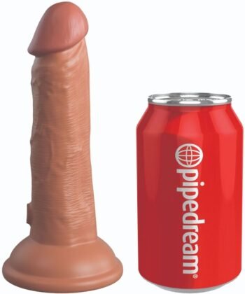 KING COCK - ELITE DILDO DE SILICONE REALÍSTICO 15.2 CM CARAMELO