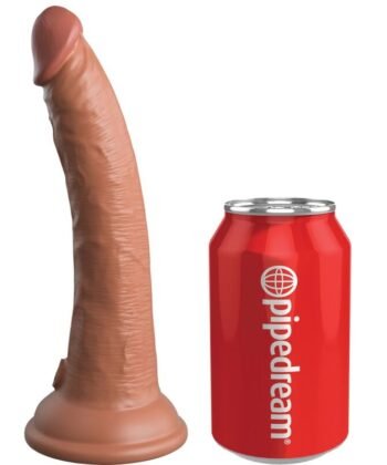 KING COCK - ELITE DILDO DE SILICONE REALÍSTICO 17.8 CM CARAMELO