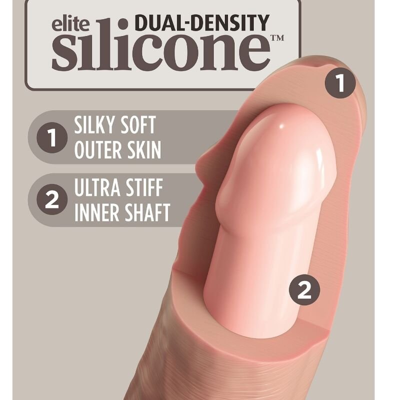 KING COCK - ELITE DILDO SILICONE REALISTA 17.8 CM - Image 4