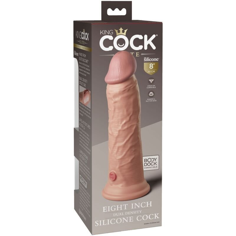 KING COCK - ELITE DILDO SILICONE REALISTA 20.3 CM - Imagem 4