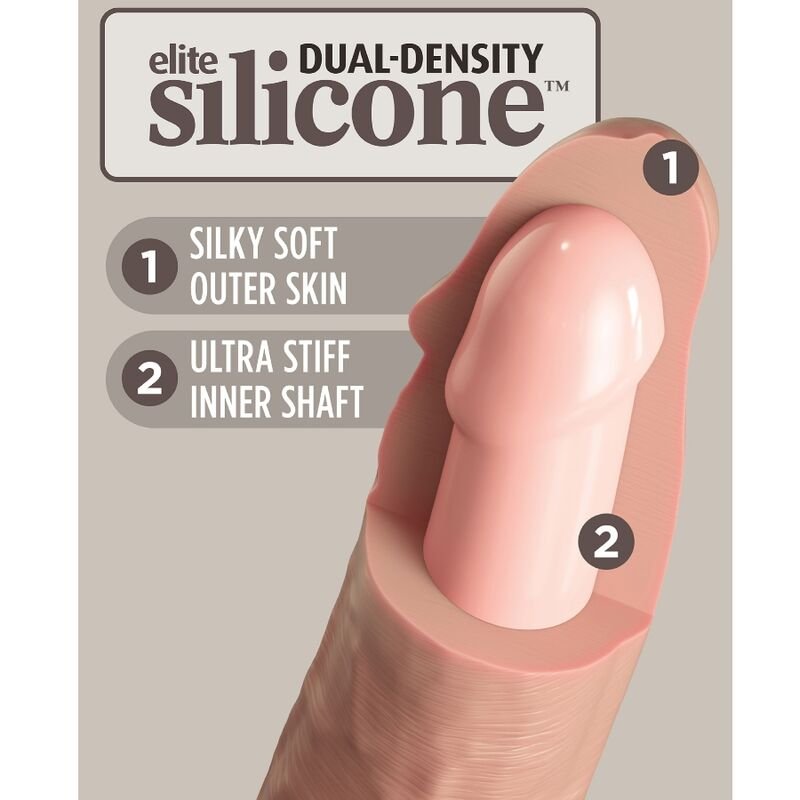 KING COCK - ELITE DILDO SILICONE REALISTA 20.3 CM - Imagem 5