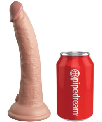 KING COCK - ELITE VIBRADOR DILDO REALÍSTICO E CONTROLE REMOTO DE SILICONE 17.8 CM