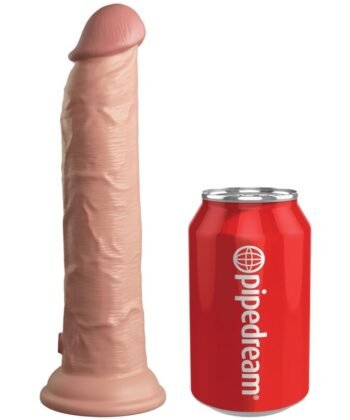KING COCK - ELITE VIBRADOR DILDO REALÍSTICO E CONTROLE REMOTO DE SILICONE 23 CM