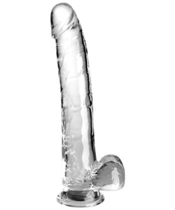 KING COCK - CLEAR DILDO COM TESTÍCULOS 24.8 CM TRANSPARENTE