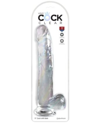 Visão alternativa de KING COCK - CLEAR DILDO COM TESTÍCULOS 24.8 CM TRANSPARENTE