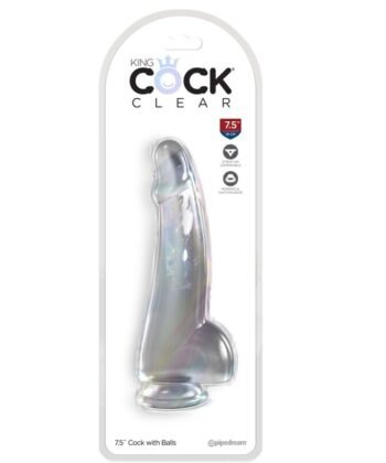 Visão alternativa de KING COCK - CLEAR DILDO COM TESTÍCULOS 15.2 CM TRANSPARENTE
