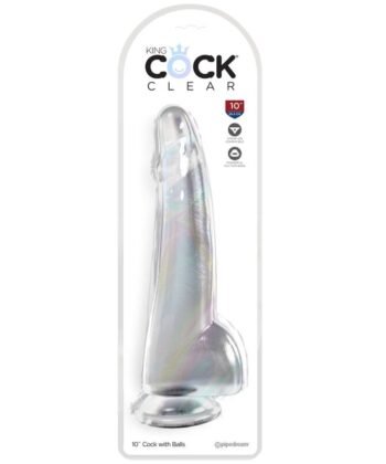 Visão alternativa de KING COCK - CLEAR DILDO COM TESTÍCULOS 19 CM TRANSPARENTE