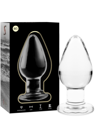 Alternative view of NEBULA SERIES BY IBIZA - MODELO 3 PLUG ANAL VIDRO BOROSILICADO 11 X 5 CM ROSA
