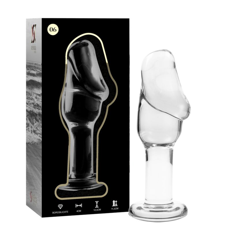 NEBULA SERIES BY IBIZA - MODELO 6 PLUG ANAL VIDRO BOROSILICADO 12,5 X 4 CM ROSA - Imagem 3
