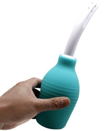 MR PLAY - CHUVEIRO DE BORRACHA ANAL PEAR AZUL - Imagem 5