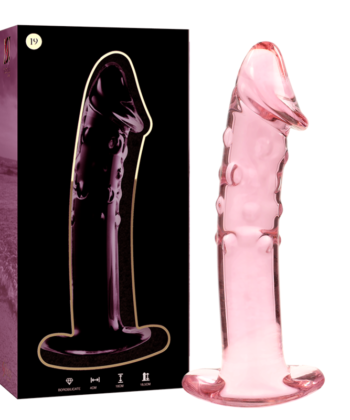 Alternative view of NEBULA SERIES BY IBIZA - MODELO 19 DILDO VIDRO BOROSILICADO 18,5 X 4 CM ROSA