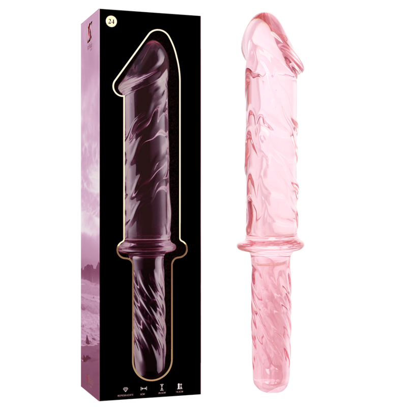 NEBULA SERIES BY IBIZA - MODELO 24 DILDO VIDRO BOROSILICADO 28,5 X 5 CM ROSA - Image 4