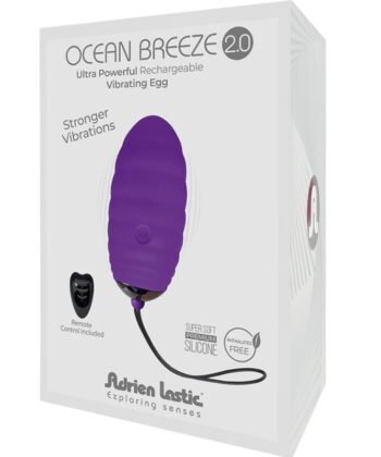 Visão alternativa de ADRIEN LASTIC - OCEAN BREEZE 2.0 OVO VIBRANTE RECARREGÁVEL CONTROLE REMOTO VIOLETA