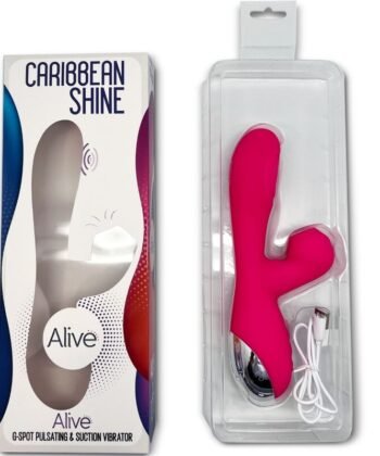 Visão alternativa de ALIVE - VIBRADOR CARIBBEAN SHINE E VENTOSA FÚCSIA