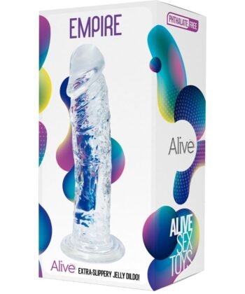 Visão alternativa de ALIVE - PÊNIS IMPÉRIO REALÍSTICO TRANSPARENTE 19,3 CM
