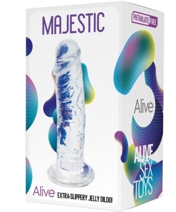 Visão alternativa de ALIVE - PÉNIS MAJESTICO REALISTA TRANSPARENTE 14,7 CM