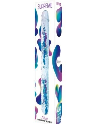 Visão alternativa de ALIVE - PÉNIS SUPREMO REALISTA TRANSPARENTE 38,5 CM