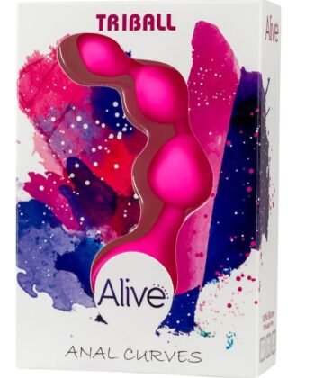Alternative view of ALIVE - BOLAS ANAIS DE SILICONE TRIBALL ROSA 15 CM