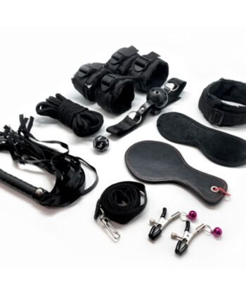 ALIVE - KIT FÚRIA 10 PEÇAS BDSM PRETO