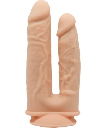 SILEXD - MODELO 1 VIBRADOR DE DUPLA PENETRAÇÃO DE PÊNIS REALISTA PREMIUM SILEXPAN CONTROLE REMOTO DE SILICONE 17.5 / 19.5 CM