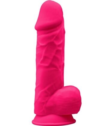 SILEXD - MODELO 1 PÊNIS REALÍSTICO PREMIUM SILEXPAN SILICONE FÚCSIA 21.5 CM