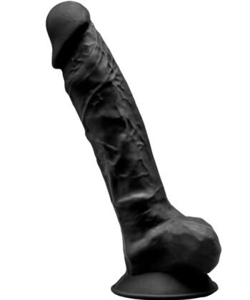SILEXD - MODELO 1 PÊNIS REALÍSTICO PREMIUM SILEXPAN SILICONE PRETO 20 CM