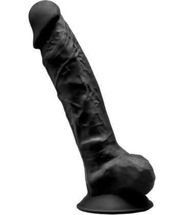 SILEXD - MODELO 1 PÊNIS REALÍSTICO PREMIUM SILEXPAN SILICONE PRETO 23 CM