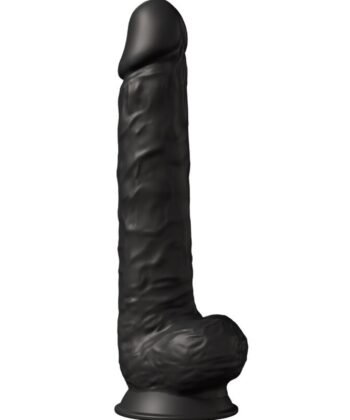 SILEXD - MODELO 1 PÊNIS REALÍSTICO PREMIUM SILEXPAN SILICONE PRETO 38 CM