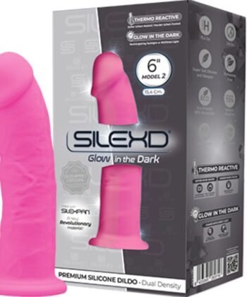 Alternative view of SILEXD - MODELO 2 PÊNIS REALISTA PREMIUM SILEXPAN SILICONE FLUORESCENTE ROSA 15 CM