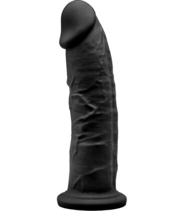 SILEXD - MODELO 2 PÊNIS REALÍSTICO PREMIUM SILEXPAN SILICONE PRETO 19 CM