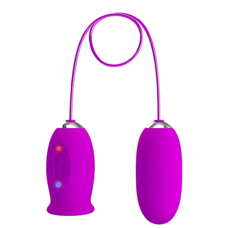 PRETTY LOVE - VIBRADOR RECARREGVEL DAISY DUAL EGG ROXO - Imagem 3