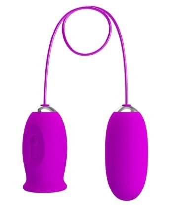 PRETTY LOVE - VIBRADOR RECARREGVEL DAISY DUAL EGG ROXO