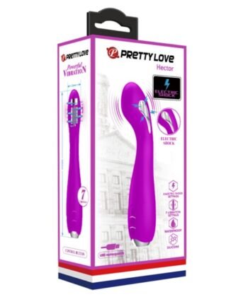 PRETTY LOVE - VIBRADOR DE ELETROCHOQUE RECARREGVEL HECTOR - ROXO IMPERMEVEL