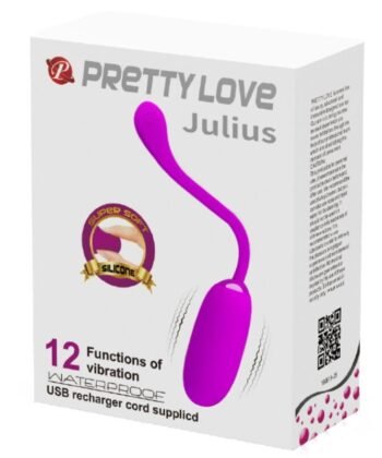 PRETTY LOVE - OVO VIBRANTE RECARREGVEL IMPERMEVEL JULIUS ROXO