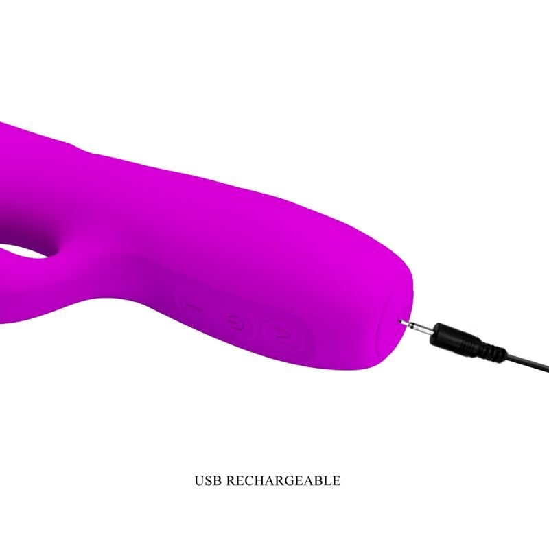 PRETTY LOVE - VIBRADOR DE COELHO RECARREGVEL MELANIE ROXO - Imagem 2
