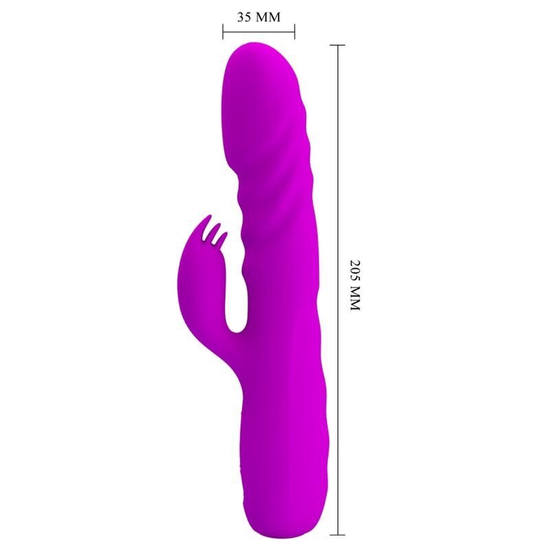 PRETTY LOVE - VIBRADOR DE COELHO RECARREGVEL MELANIE ROXO - Imagem 5