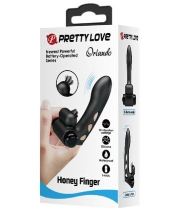 PRETTY LOVE - CAPA DE DEDO VIBRADOR PRETO ORLANDO