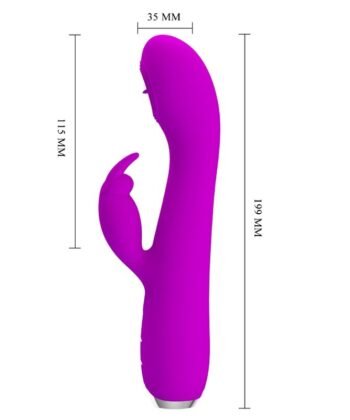 Alternative view of PRETTY LOVE - RACHEL VIBRADOR RECARREGÁVEL COM VENTOSA ROXA