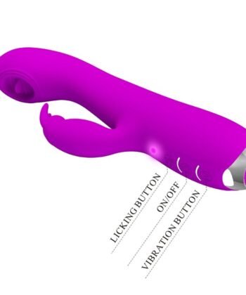 PRETTY LOVE - RACHEL VIBRADOR RECARREGÁVEL COM VENTOSA ROXA