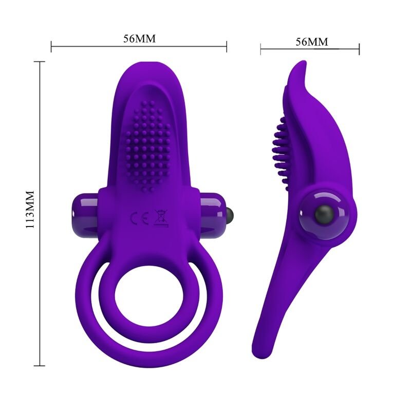PRETTY LOVE - ANEL PARA PÉNIS VIBRANTE ROXO - Imagem 5